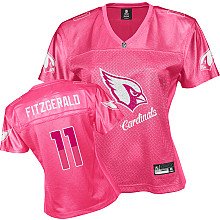 Reebok Arizona Cardinals 11# Larry Fitzgerald Women's Pink Fem Fan Jersey