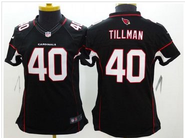 Women's New Cardinals #40 Pat Tillman Black Alternate NFL Limited Jersey Women's New Cardinals #40 Pat Tillman Black Alternate NFL Limited Jersey