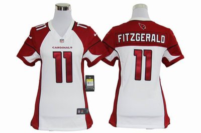 Women Nike NFL Arizona Cardicals 11 Larry Fitzgerald White Jerseys