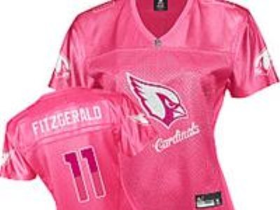 Arizona Cardinals 11# Larry Fitzgerald Women's Pink Fem Fan Jersey