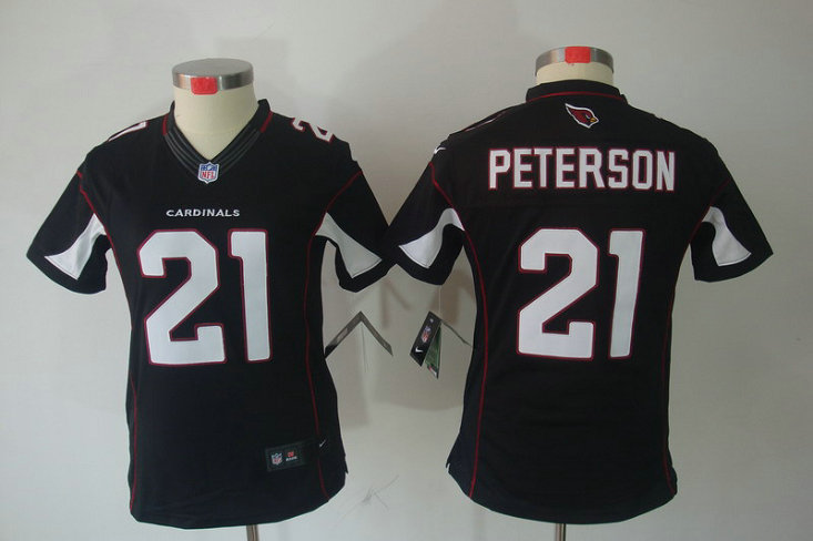 Women NEW NFL Arizona Cardinals 21 Patrick Peterson Black Jerseys