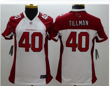 Women's NEW Cardinals #40 Pat Tillman White NFL Limited Jersey