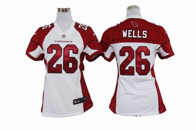 Women Nike NFL Arizona Cardinals 26 Chris Wells White Jerseys