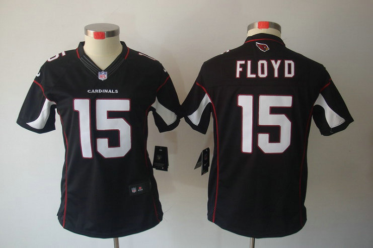 Women NEW NFL Arizona Cardinals 15 Floyd Black Jerseys