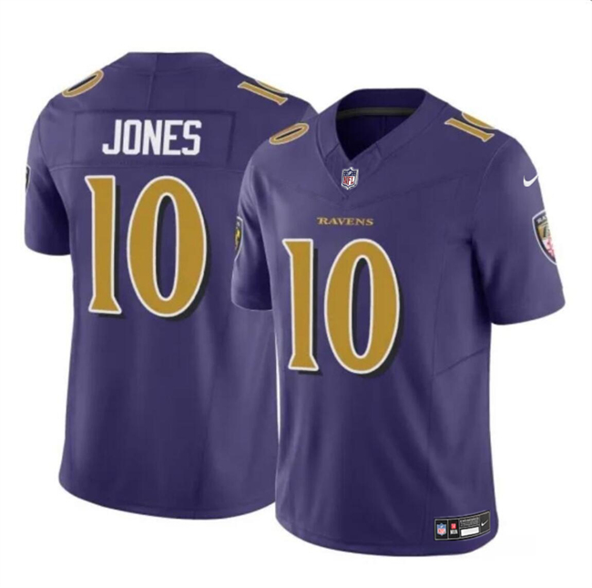 Youth Baltimore Ravens #10 Emory Jones Purple 2023 F.U.S.E Vapor Limited Football Jersey Youth Baltimore Ravens #10 Emory Jones Purple 2023 F.U.S.E Vapor Limited Football Jersey