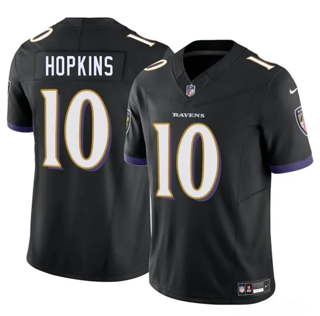 Youth Baltimore Ravens #10 DeAndre Hopkins Black 2025 F.U.S.E Vapor Limited Football Jersey Youth Baltimore Ravens #10 DeAndre Hopkins Black 2025 F.U.S.E Vapor Limited Football Jersey