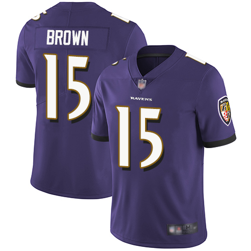 Ravens #15 Marquise Brown Purple Team Color Youth Stitched Football Vapor Untouchable Limited Jersey Ravens #15 Marquise Brown Purple Team Color Youth Stitched Football Vapor Untouchable Limited Jersey