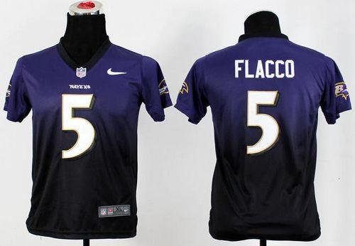 Youth Baltimore Ravens #5 Joe Flacco Drift Fashion II NFL Jerseys(Purple-Black) Youth Baltimore Ravens #5 Joe Flacco Drift Fashion II NFL Jerseys(Purple-Black)