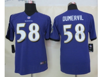 Youth NEW NFL Baltimore Ravens 58 Elvis Dumervil Purple Jerseys Youth NEW NFL Baltimore Ravens 58 Elvis Dumervil Purple Jerseys