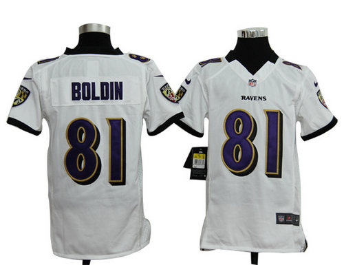 Youth Nike NFL Baltimore Ravens 81 Anquan Boldin White Jerseys Youth Nike NFL Baltimore Ravens 81 Anquan Boldin White Jerseys
