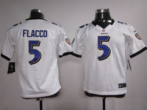 Nike NFL Youth Baltimore Ravens 5 Joe Flacco White Jerseys Nike NFL Youth Baltimore Ravens 5 Joe Flacco White Jerseys