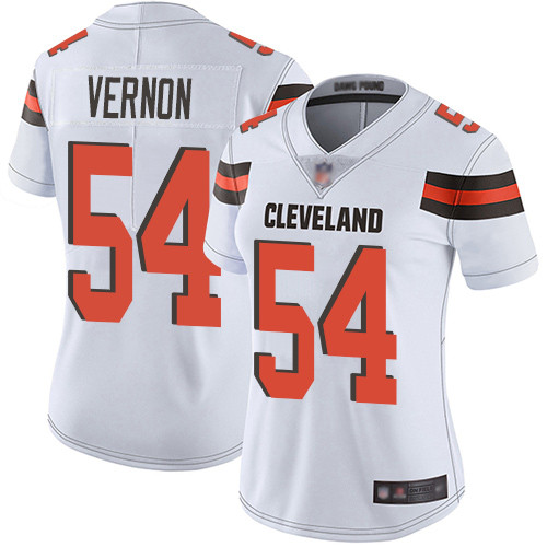Browns #54 Olivier Vernon White Women's Stitched Football Vapor Untouchable Limited Jersey Browns #54 Olivier Vernon White Women's Stitched Football Vapor Untouchable Limited Jersey