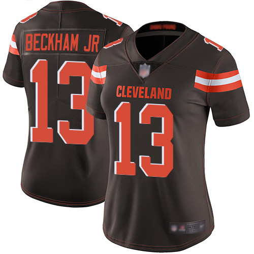 Browns #13 Odell Beckham Jr Brown Team Color Women's Stitched Football Vapor Untouchable Limited Jersey Browns #13 Odell Beckham Jr Brown Team Color Women's Stitched Football Vapor Untouchable Limited Jersey
