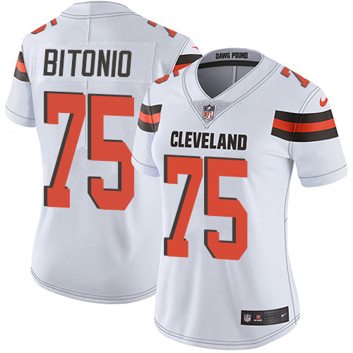 Nike Browns #75 Joel Bitonio White Women's Stitched NFL Vapor Untouchable Limited Jersey Nike Browns #75 Joel Bitonio White Women's Stitched NFL Vapor Untouchable Limited Jersey