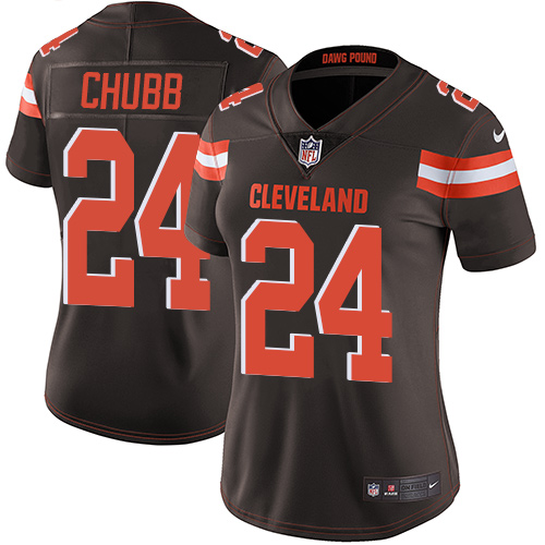 Nike Browns #24 Nick Chubb Brown Team Color Women's Stitched NFL Vapor Untouchable Limited Jersey Nike Browns #24 Nick Chubb Brown Team Color Women's Stitched NFL Vapor Untouchable Limited Jersey