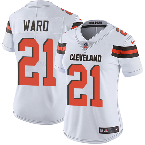 Nike Browns #21 Denzel Ward White Women's Stitched NFL Vapor Untouchable Limited Jersey Nike Browns #21 Denzel Ward White Women's Stitched NFL Vapor Untouchable Limited Jersey