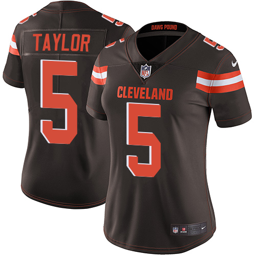 Nike Browns #5 Tyrod Taylor Brown Team Color Women's Stitched NFL Vapor Untouchable Limited Jersey Nike Browns #5 Tyrod Taylor Brown Team Color Women's Stitched NFL Vapor Untouchable Limited Jersey