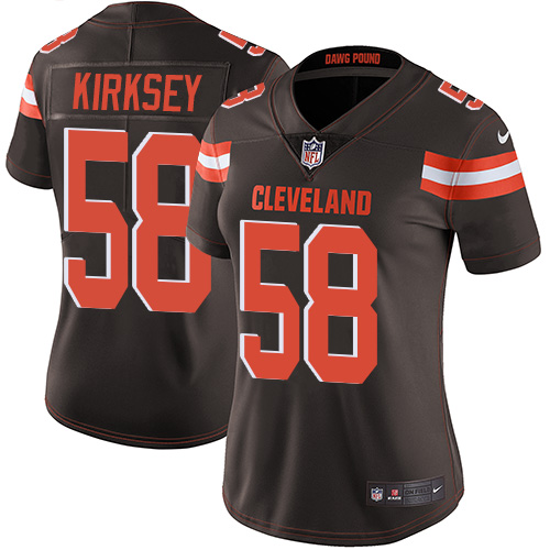 Nike Browns #58 Christian Kirksey Brown Team Color Women's Stitched NFL Vapor Untouchable Limited Jersey Nike Browns #58 Christian Kirksey Brown Team Color Women's Stitched NFL Vapor Untouchable Limited Jersey