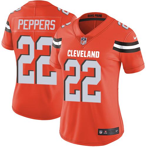 Nike Browns #22 Jabrill Peppers Orange Alternate Women's Stitched NFL Vapor Untouchable Limited Jersey Nike Browns #22 Jabrill Peppers Orange Alternate Women's Stitched NFL Vapor Untouchable Limited Jersey