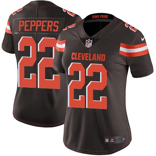 Nike Browns #22 Jabrill Peppers Brown Team Color Women's Stitched NFL Vapor Untouchable Limited Jersey Nike Browns #22 Jabrill Peppers Brown Team Color Women's Stitched NFL Vapor Untouchable Limited Jersey