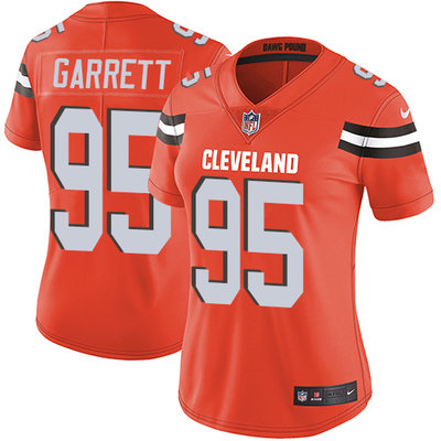 Nike Browns #95 Myles Garrett Orange Alternate Women's Stitched NFL Vapor Untouchable Limited Jersey Nike Browns #95 Myles Garrett Orange Alternate Women's Stitched NFL Vapor Untouchable Limited Jersey
