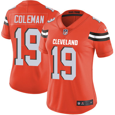 Nike Browns #19 Corey Coleman Orange Alternate Women's Stitched NFL Vapor Untouchable Limited Jersey Nike Browns #19 Corey Coleman Orange Alternate Women's Stitched NFL Vapor Untouchable Limited Jersey