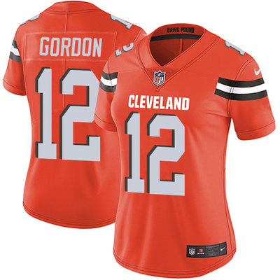 Nike Browns #12 Josh Gordon Orange Alternate Women's Stitched NFL Vapor Untouchable Limited Jersey Nike Browns #12 Josh Gordon Orange Alternate Women's Stitched NFL Vapor Untouchable Limited Jersey