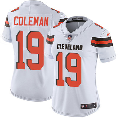 Nike Browns #19 Corey Coleman White Women's Stitched NFL Vapor Untouchable Limited Jersey Nike Browns #19 Corey Coleman White Women's Stitched NFL Vapor Untouchable Limited Jersey