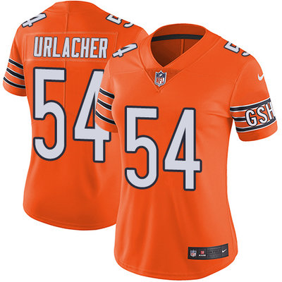 Nike Bears #54 Brian Urlacher Orange Women's Stitched NFL Limited Rush Jersey Nike Bears #54 Brian Urlacher Orange Women's Stitched NFL Limited Rush Jersey