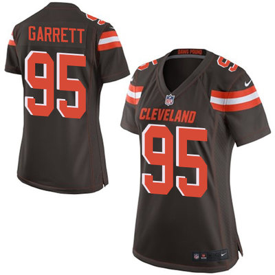 Nike Browns #95 Myles Garrett Brown Team Color Women's Stitched NFL New Elite Jersey Nike Browns #95 Myles Garrett Brown Team Color Women's Stitched NFL New Elite Jersey