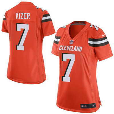 Nike Browns #7 DeShone Kizer Orange Alternate Women's Stitched NFL New Elite Jersey Nike Browns #7 DeShone Kizer Orange Alternate Women's Stitched NFL New Elite Jersey