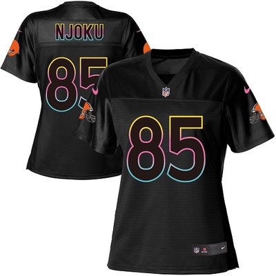 Nike Browns #85 David Njoku Black Women's NFL Fashion Game Jersey Nike Browns #85 David Njoku Black Women's NFL Fashion Game Jersey