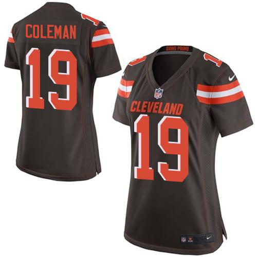 Nike Browns #19 Corey Coleman Brown Team Color Women's Stitched NFL New Elite Jersey Nike Browns #19 Corey Coleman Brown Team Color Women's Stitched NFL New Elite Jersey