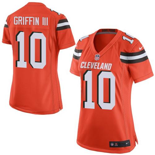 Nike Browns #10 Robert Griffin III Orange Alternate Women's Stitched NFL Nike Browns #10 Robert Griffin III Orange Alternate Women's Stitched NFL