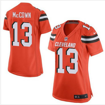 Women Nike Browns #13 Josh McCown Orange Alternate Stitched NFL New Elite Jersey Women Nike Browns #13 Josh McCown Orange Alternate Stitched NFL New Elite Jersey