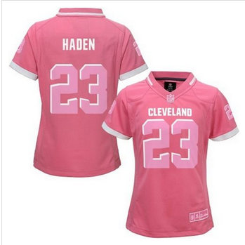 Women New Browns #23 Joe Haden Pink NFL Elite Bubble Gum Jersey Women New Browns #23 Joe Haden Pink NFL Elite Bubble Gum Jersey