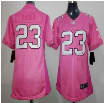 Women New Browns #23 Joe Haden Pink Be Luv'd Stitched NFL New Elite Jersey Women New Browns #23 Joe Haden Pink Be Luv'd Stitched NFL New Elite Jersey