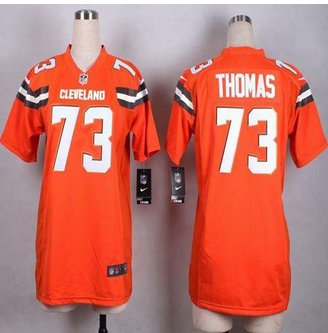 Women New Browns #73 Joe Thomas Orange Alternate Stitched NFL New Elite Jersey Women New Browns #73 Joe Thomas Orange Alternate Stitched NFL New Elite Jersey