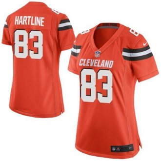 Women Nike Browns #83 Brian Hartline Orange Alternate Stitched NFL New Elite jersey Women Nike Browns #83 Brian Hartline Orange Alternate Stitched NFL New Elite jersey