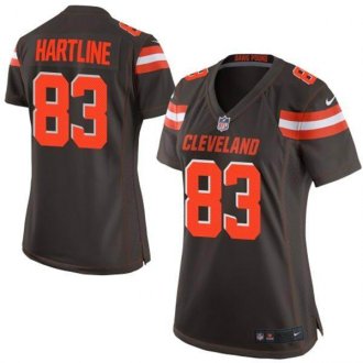 Women Nike Browns #83 Brian Hartline Brown Team Color Stitched NFL New Elite jersey Women Nike Browns #83 Brian Hartline Brown Team Color Stitched NFL New Elite jersey