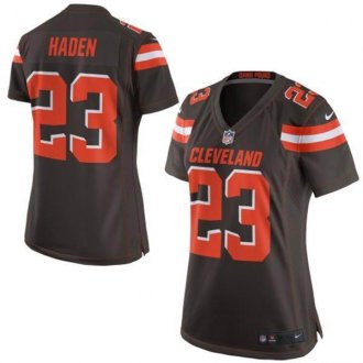 Women Nike Browns #23 Joe Haden Brown Team Color Stitched NFL New Elite Jersey Women Nike Browns #23 Joe Haden Brown Team Color Stitched NFL New Elite Jersey