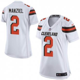 Women Nike Browns #2 Johnny Manziel White Stitched NFL New Elite Jersey Women Nike Browns #2 Johnny Manziel White Stitched NFL New Elite Jersey