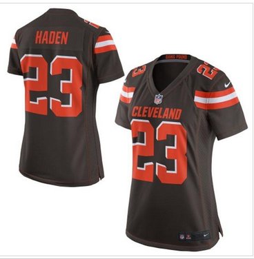 Women New Browns #23 Joe Haden Brown Team Color Stitched NFL New Elite Jersey Women New Browns #23 Joe Haden Brown Team Color Stitched NFL New Elite Jersey