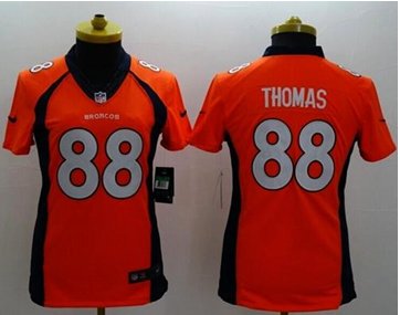 Women's NEW Broncos #88 Demaryius Thomas Orange Team Color NFL New Limited Jersey Women's NEW Broncos #88 Demaryius Thomas Orange Team Color NFL New Limited Jersey