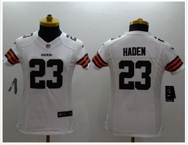 Women's NEW Browns #23 Joe Haden White NFL Limited Jersey Women's NEW Browns #23 Joe Haden White NFL Limited Jersey
