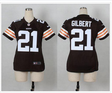 Women Cleveland Browns #21 Justin Gilbert Brown Team Color NFL Elite Jersey Women Cleveland Browns #21 Justin Gilbert Brown Team Color NFL Elite Jersey