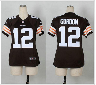 Women Cleveland Browns #12 Josh Gordon Brown Team Color NFL Elite Jersey Women Cleveland Browns #12 Josh Gordon Brown Team Color NFL Elite Jersey