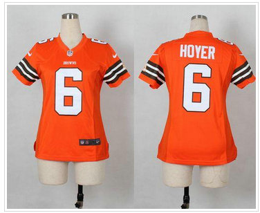 Women Cleveland Browns #6 Brian Hoyer Orange Alternate NFL Elite Jersey Women Cleveland Browns #6 Brian Hoyer Orange Alternate NFL Elite Jersey