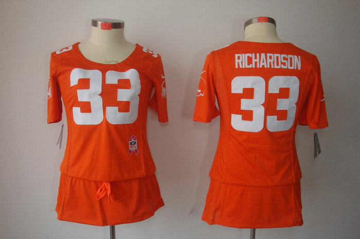Womens NEW Cleveland Browns 33 Trent Richardson Elite breast Cancer Awareness Orange Jerseys Womens NEW Cleveland Browns 33 Trent Richardson Elite breast Cancer Awareness Orange Jerseys