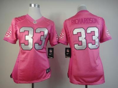 NEW Women Cleveland Browns #33 Trent Richardson Pink Jerseys(love s) NEW Women Cleveland Browns #33 Trent Richardson Pink Jerseys(love s)